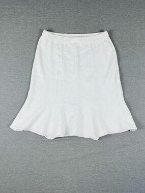 St. John Gray A-Line Ponte Skirt